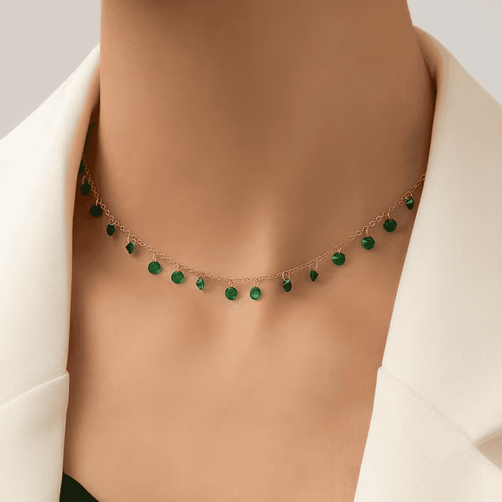 Handmade Emerald Droplet Necklace