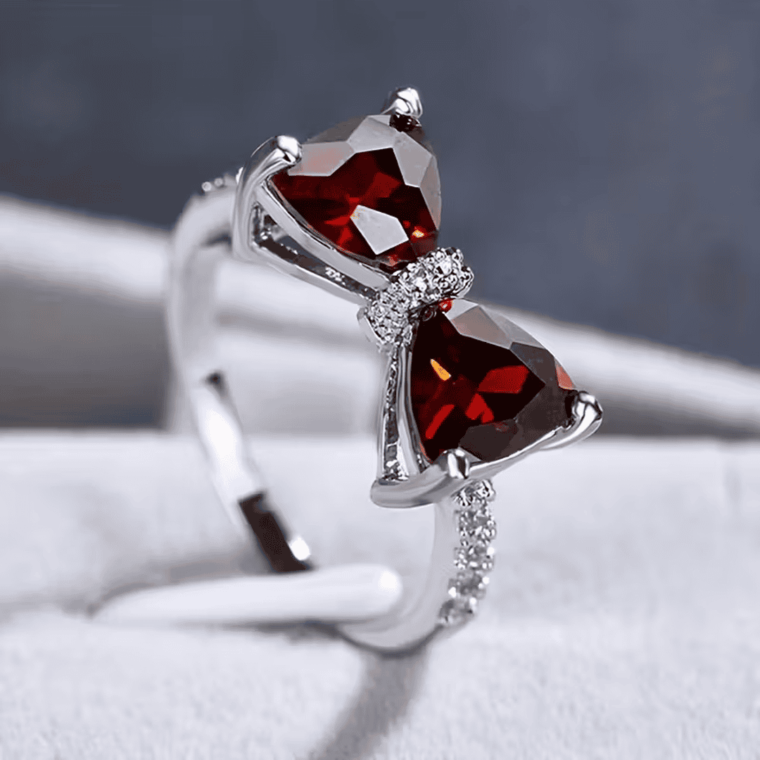 Emerald Crystal Bow Ring