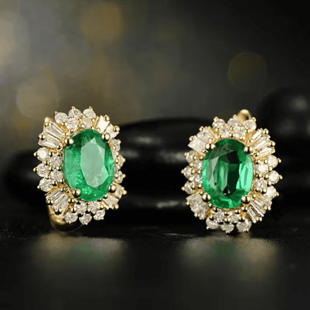 Elegant Emerald Royale Earrings