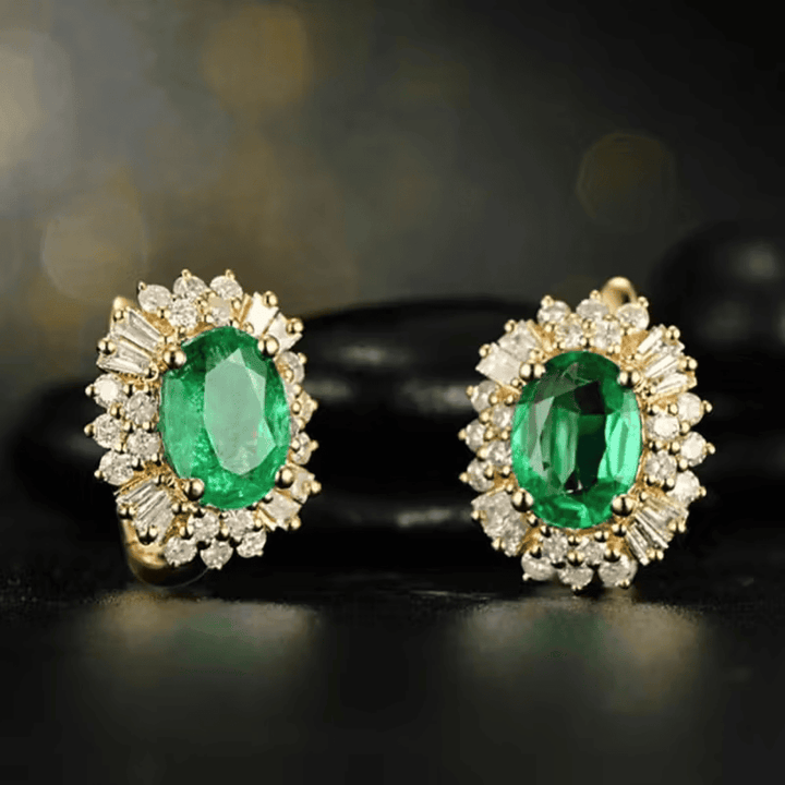 Elegant Emerald Royale Earrings