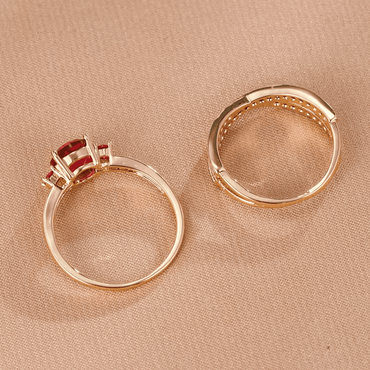Emerald Duo Ring Set