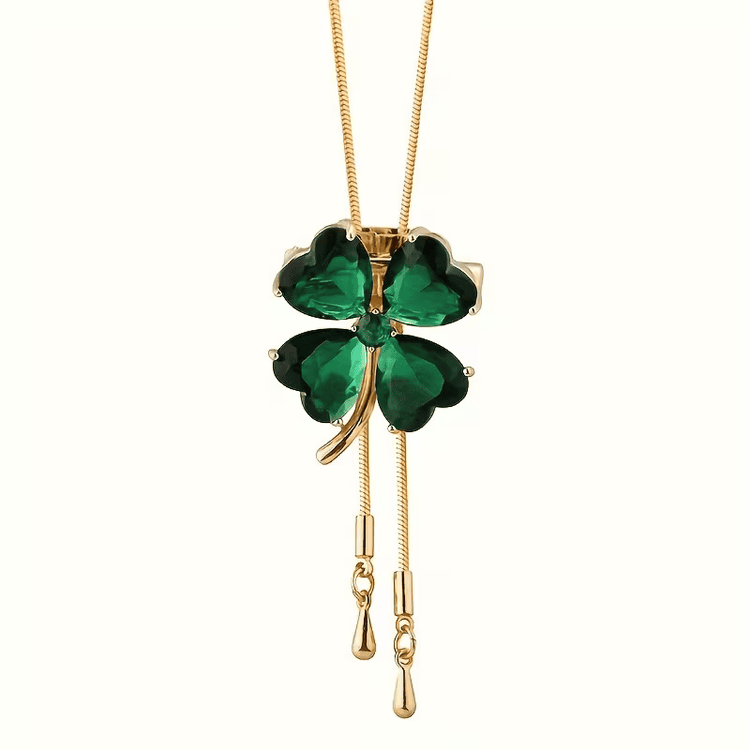 Emerald Clover Charm Necklace