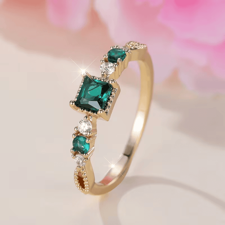 Evergreen Royale Trio Emerald Ring