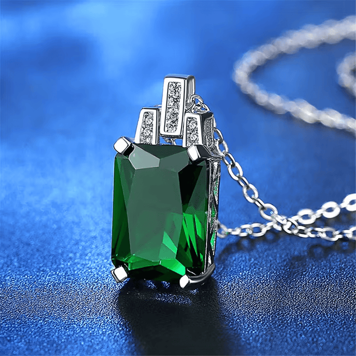 Emerald Baguette City Necklace