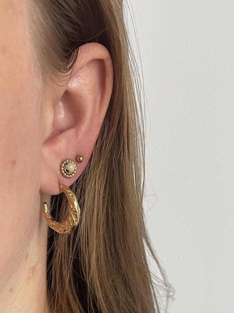 Elegant Stone Stud Earrings