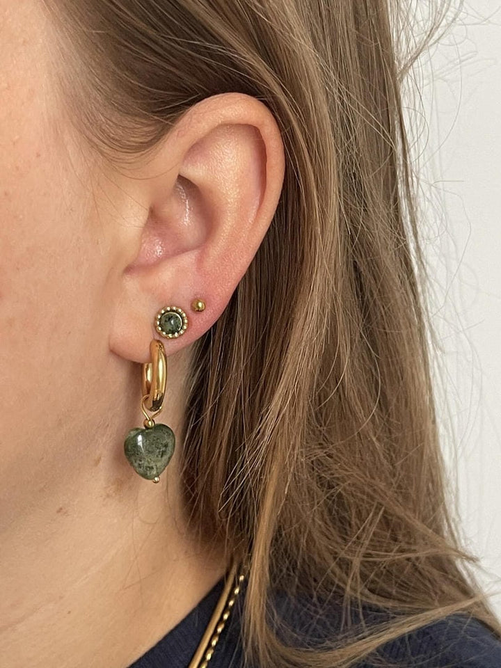 Elegant Stone Stud Earrings