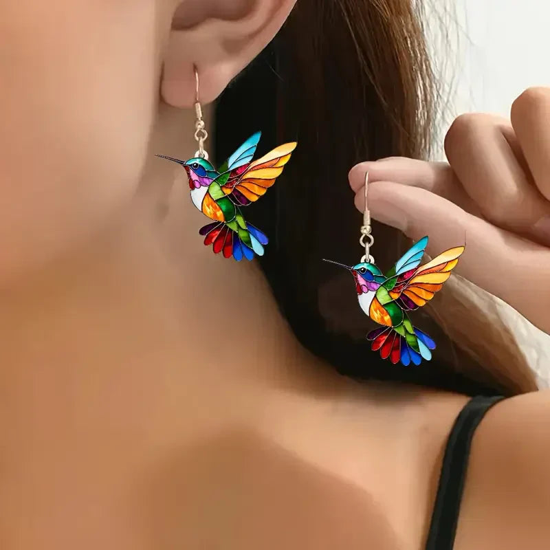 Hummingbird Harmony Gold Earrings