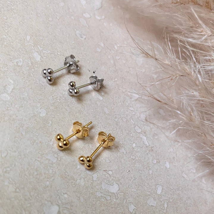 Trio Micro Studs Gold or Silver