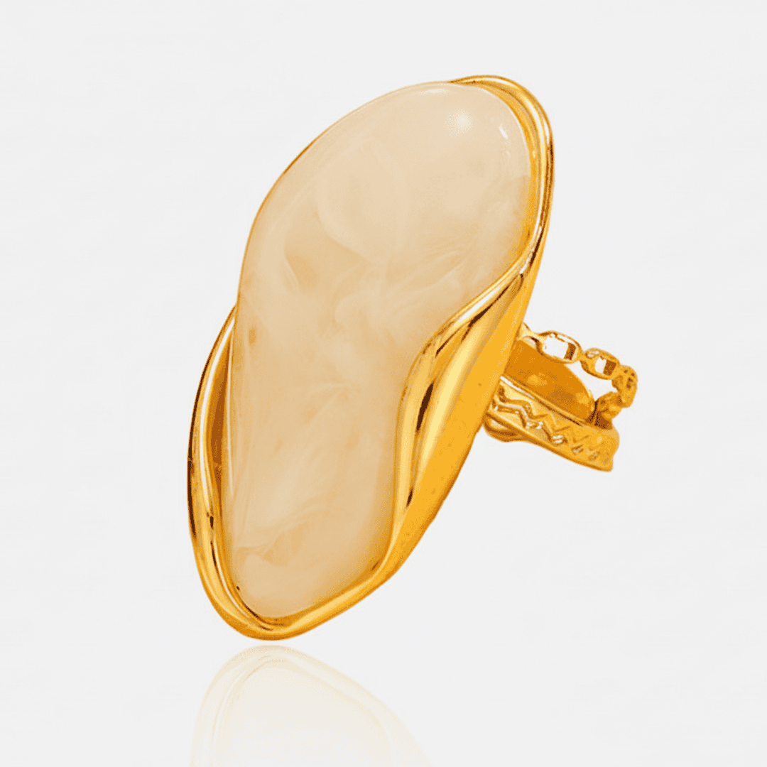 Organic Gemstone Adjustable Statement Rings