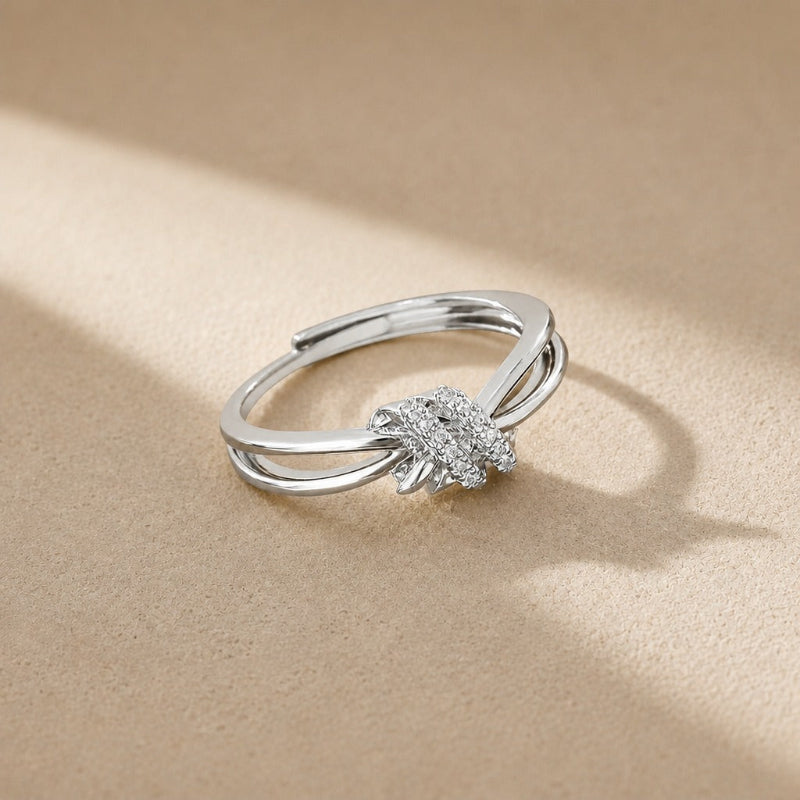 Lustrous Gold Zirconia Ring