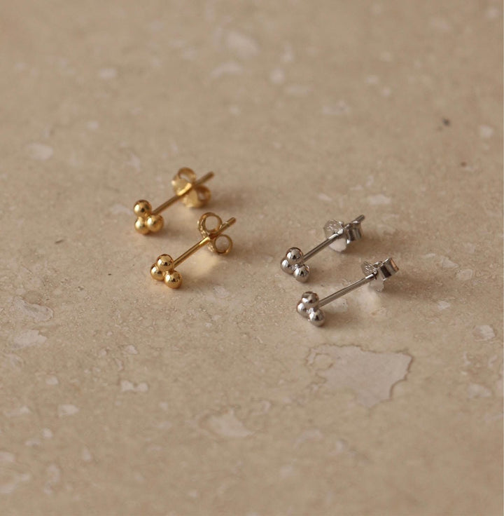 Trio Micro Studs Gold or Silver
