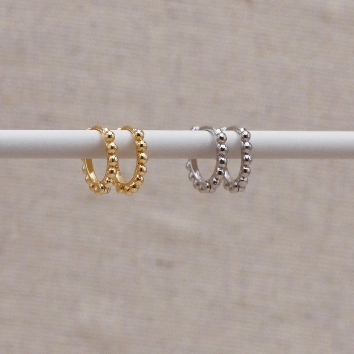Hinged Bubble Hoops Gold or Silver