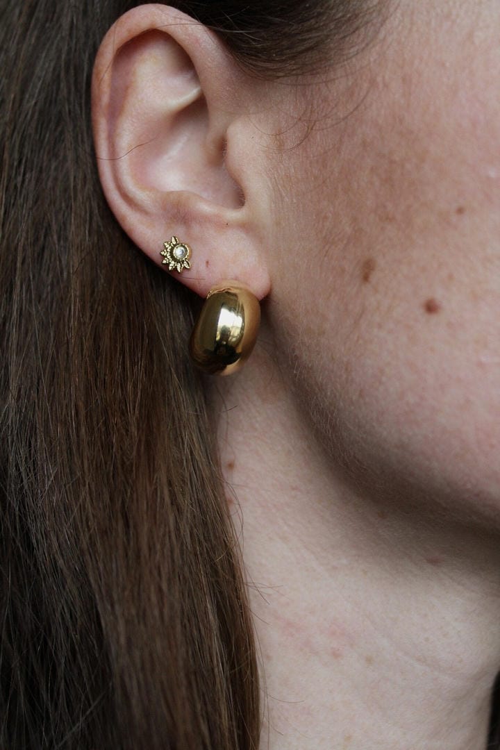Gorgeous Half Sun Stud Earrings