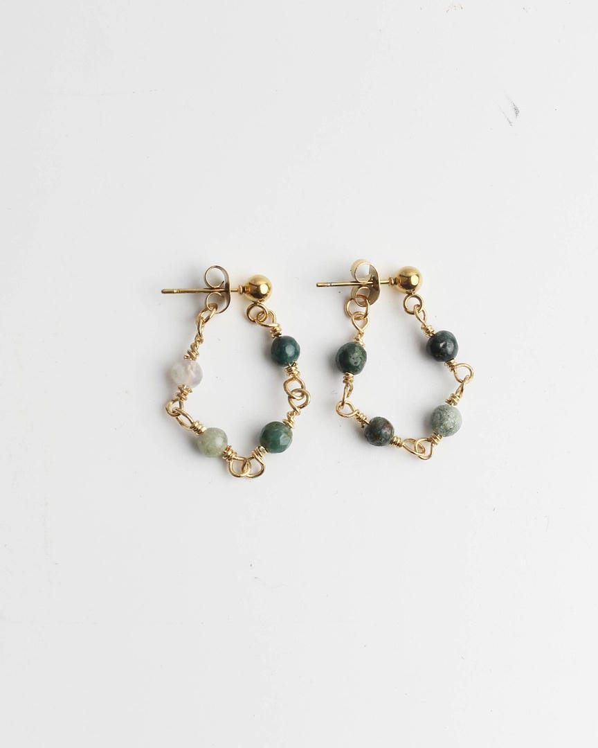 Lea Sleek Multiple Stone Stud Earrings