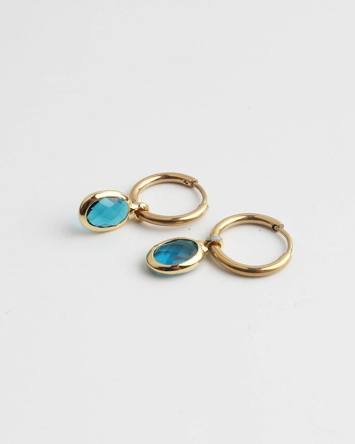 Dana Sleek Oval  Stone Earrings
