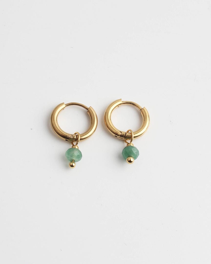 Minimalist Stone Dangle Earrings
