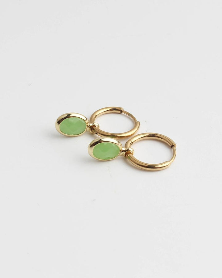 Dana Sleek Oval  Stone Earrings