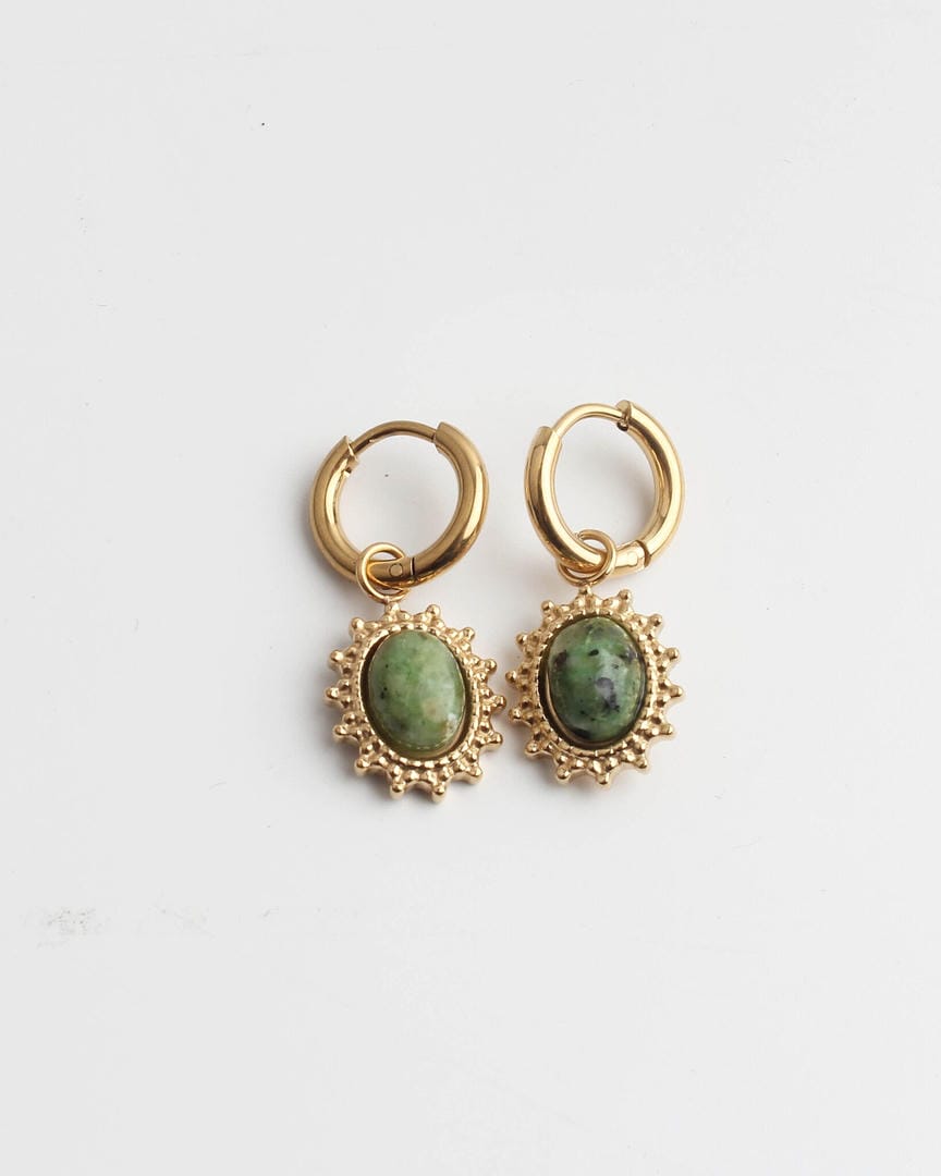Jolie Earrings Natural Stone Stainless Steel