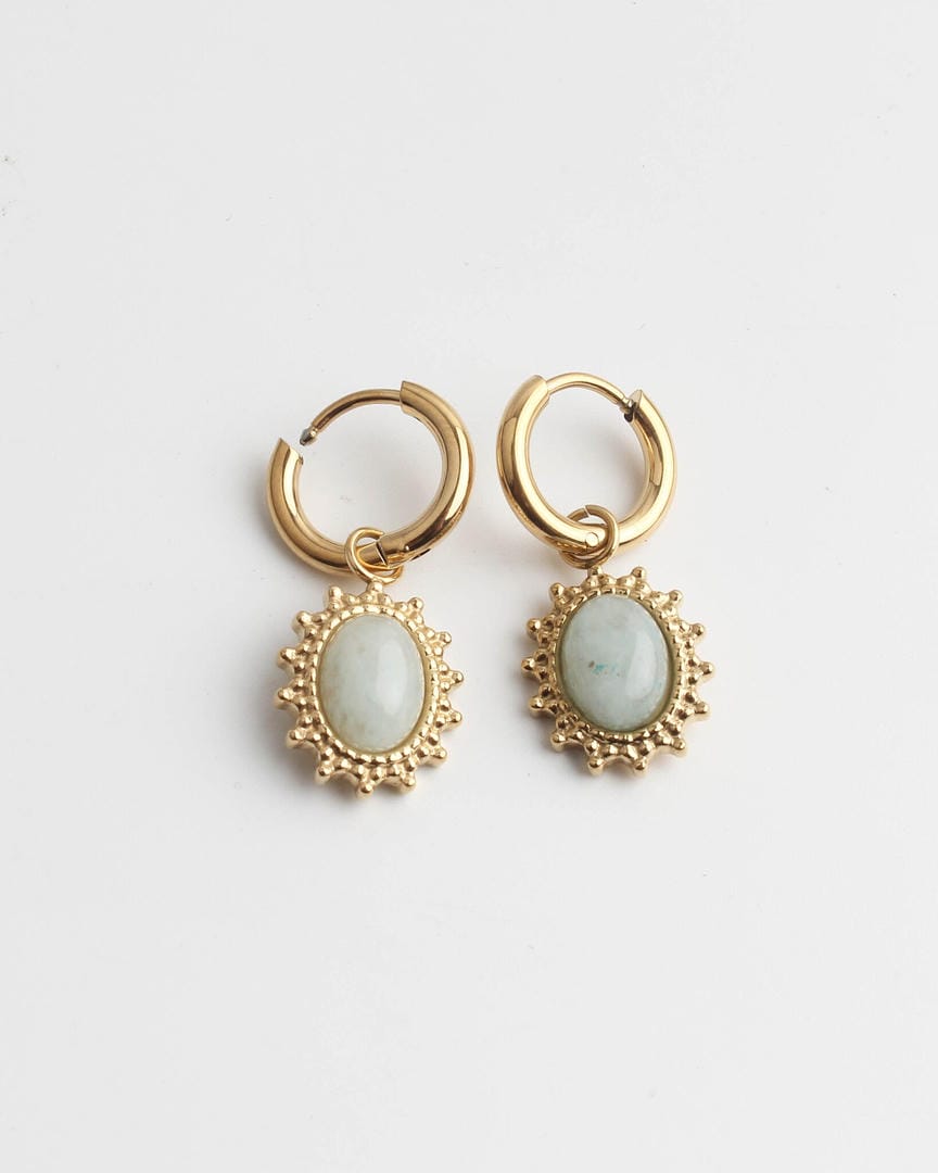 Jolie Earrings Natural Stone Stainless Steel