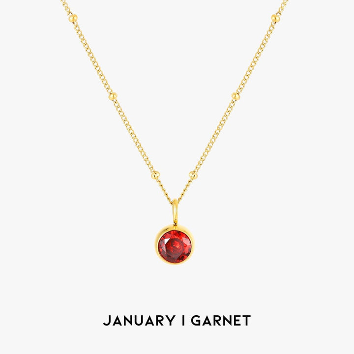 Luminous Circle Gemstone Necklace