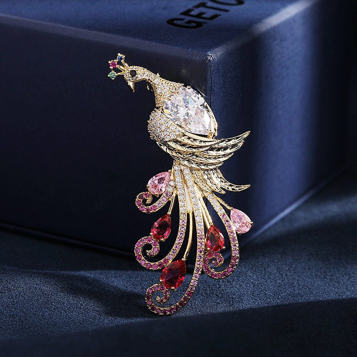 Jewelcrest Peacock Brooch
