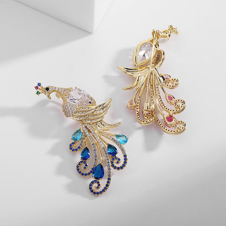 Jewelcrest Peacock Brooch