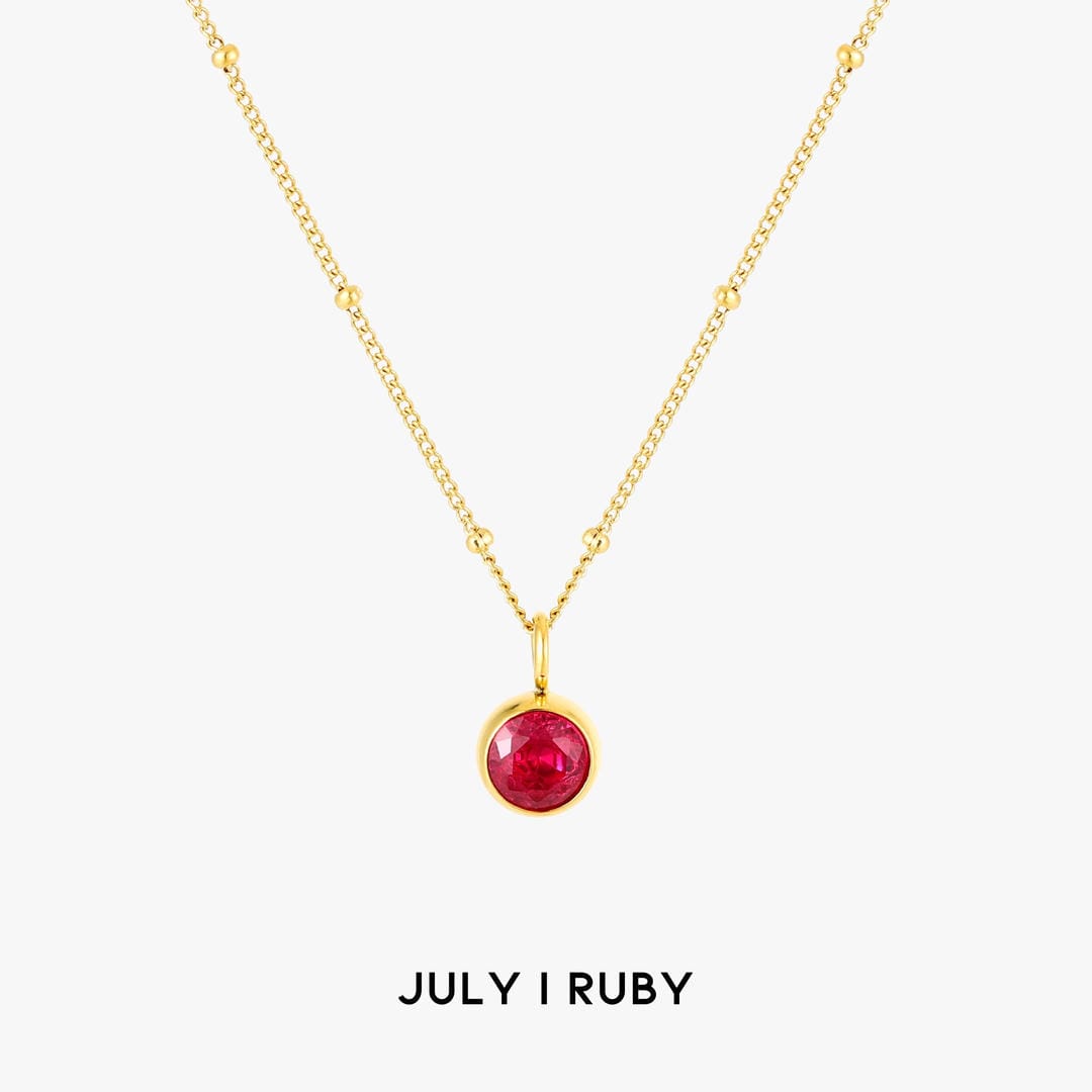 Luminous Circle Gemstone Necklace
