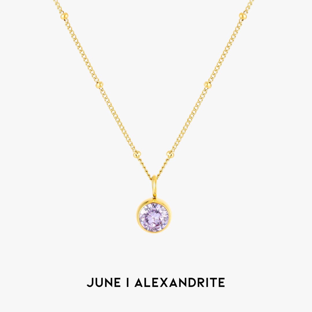Luminous Circle Gemstone Necklace