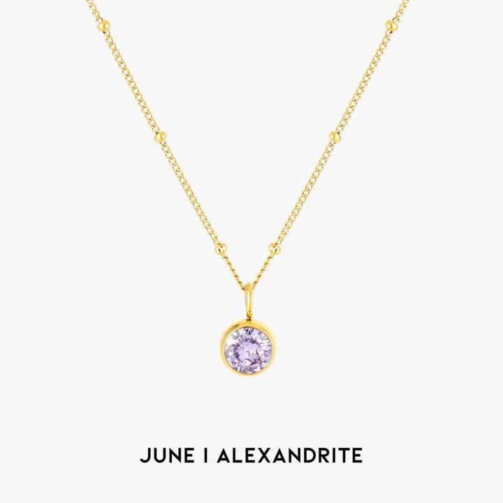Luminous Circle Gemstone Necklace