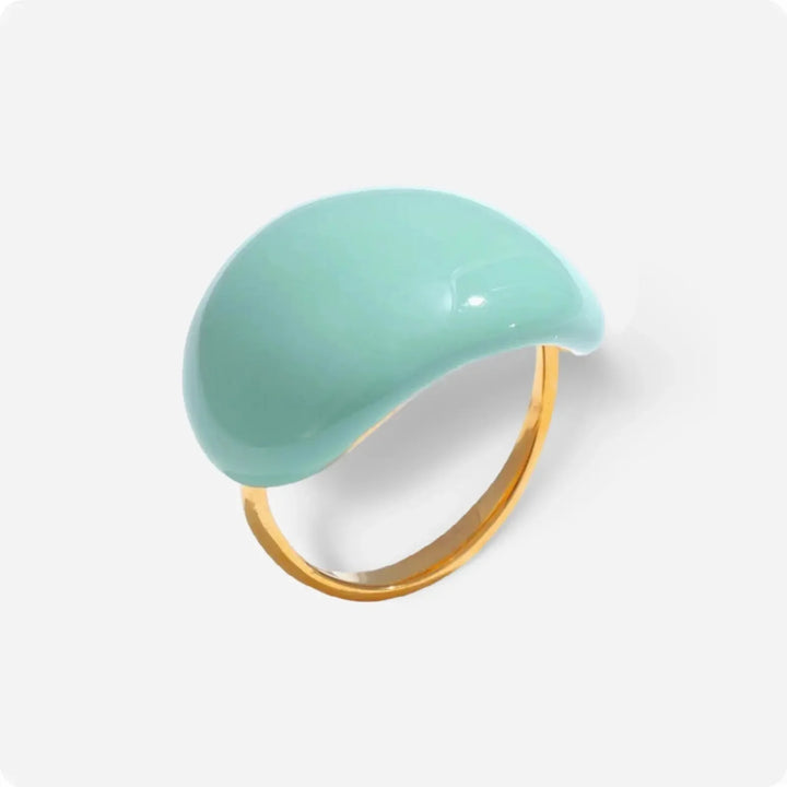 Lava Drop SS Enamel Ring