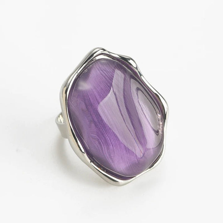 LoveEcho Natural Stone Crystal Ring