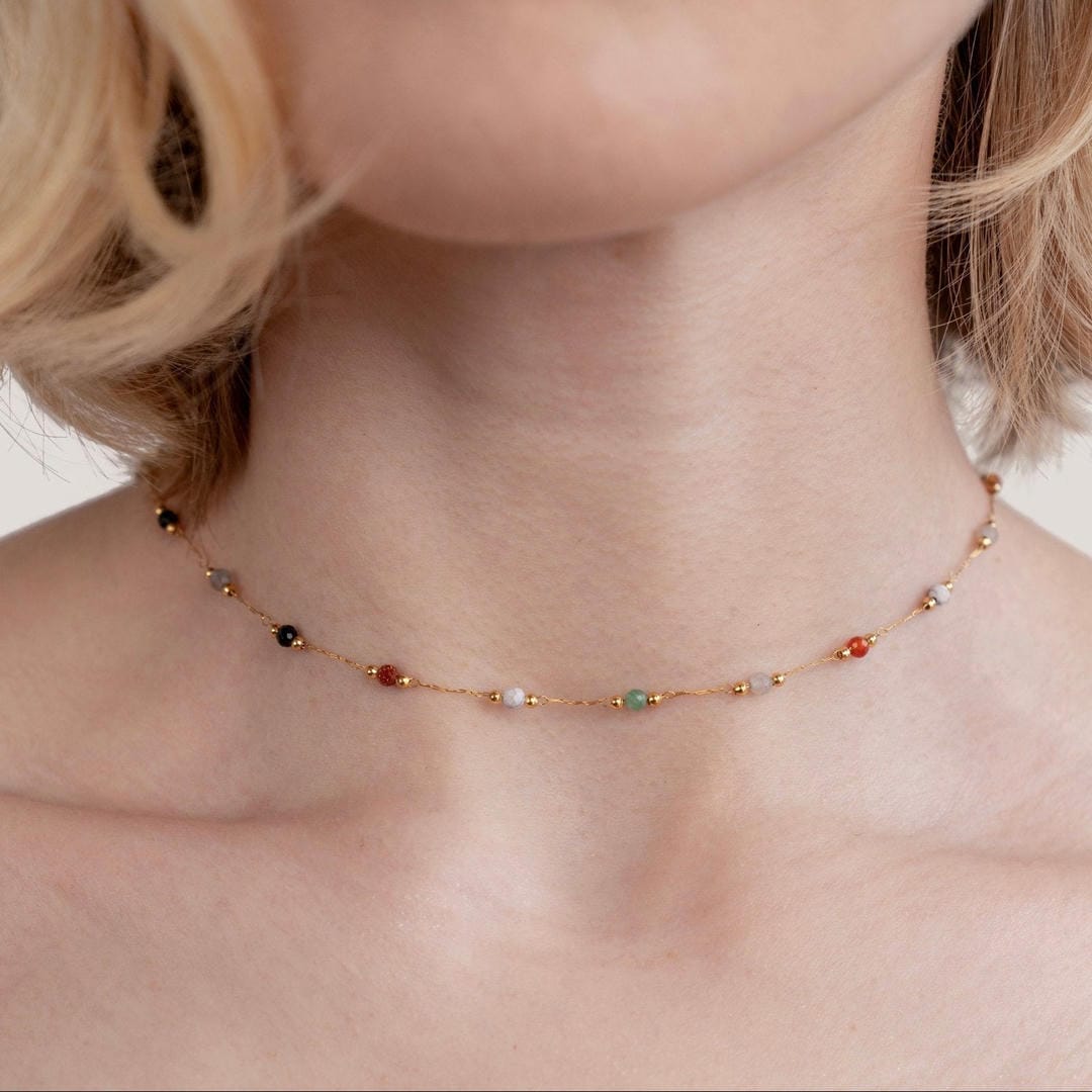 Aria colourful Gemstone Necklace