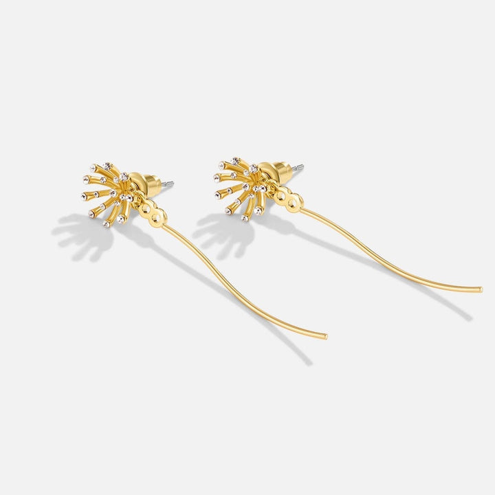 Wish Dandelion Gold Earrings