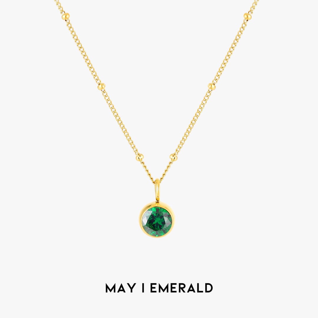 Luminous Circle Gemstone Necklace