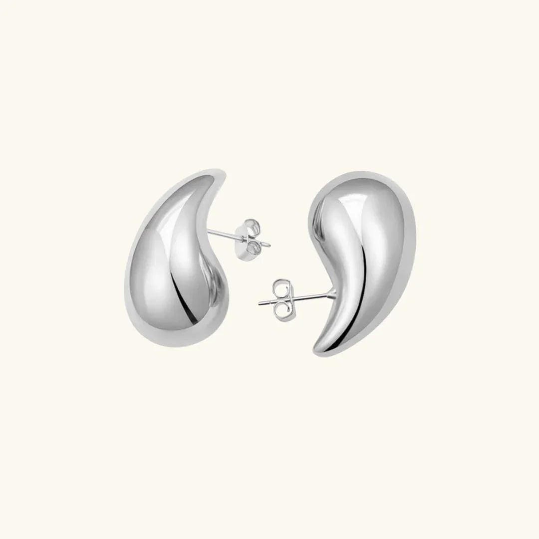 Lustrous Teardrop Stud Earrings