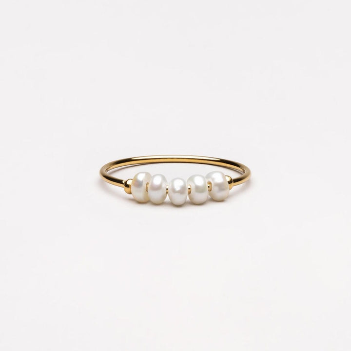 Dewdrop Five Pearl Statement Ring