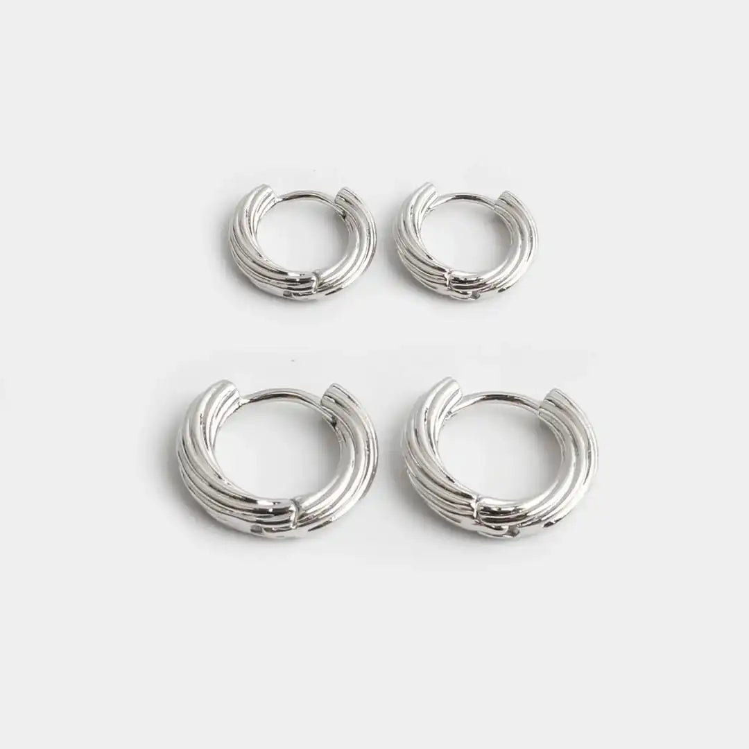 Stackable Hoop Earrings in Gold or Silver