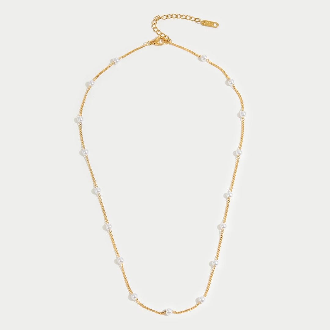 Timeless Gold Pearl Necklace