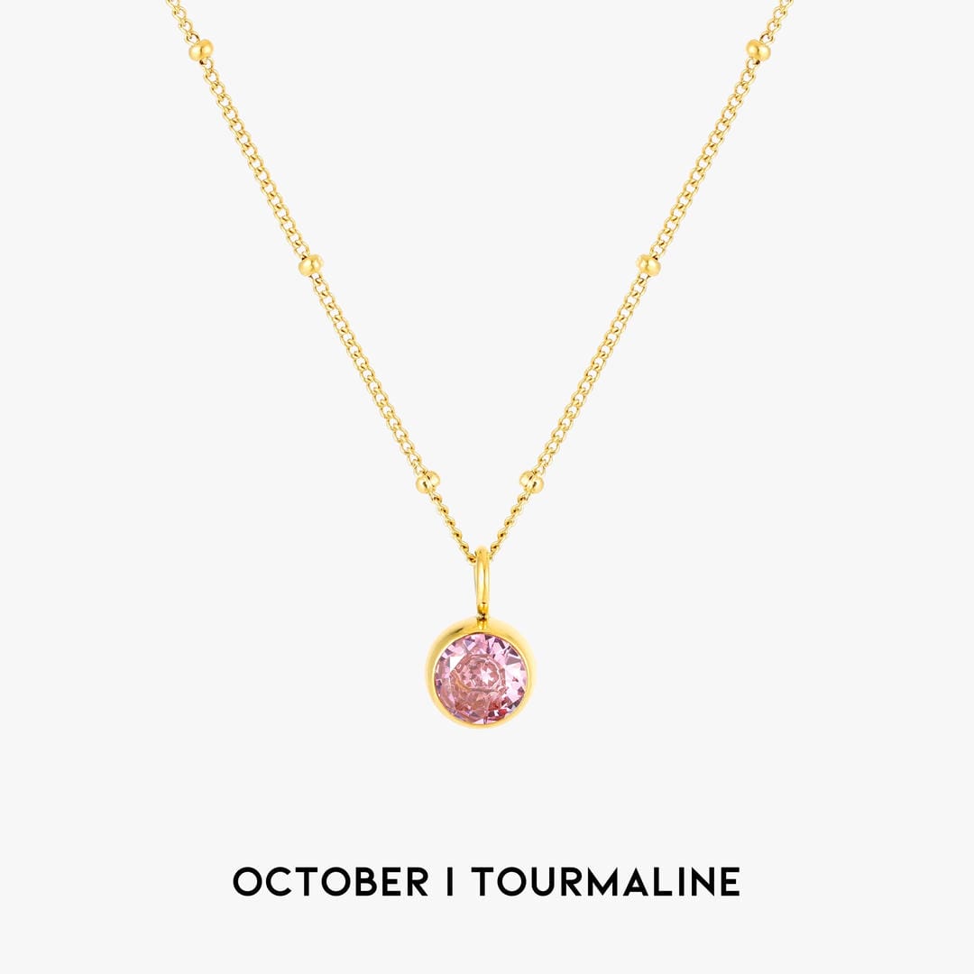 Luminous Circle Gemstone Necklace
