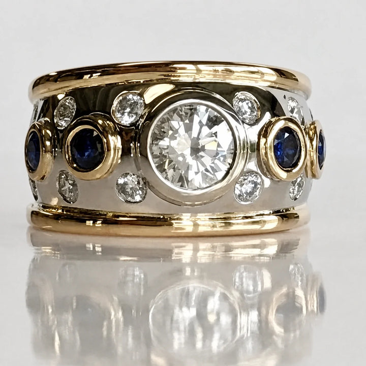 Vintage Cubic Zirconia Inlaid Ring