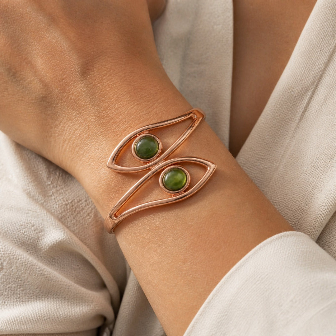 Iridescent Opal Copper Bracelet