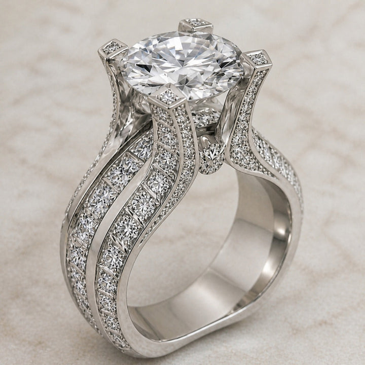 Crystal Luxe Statement Ring