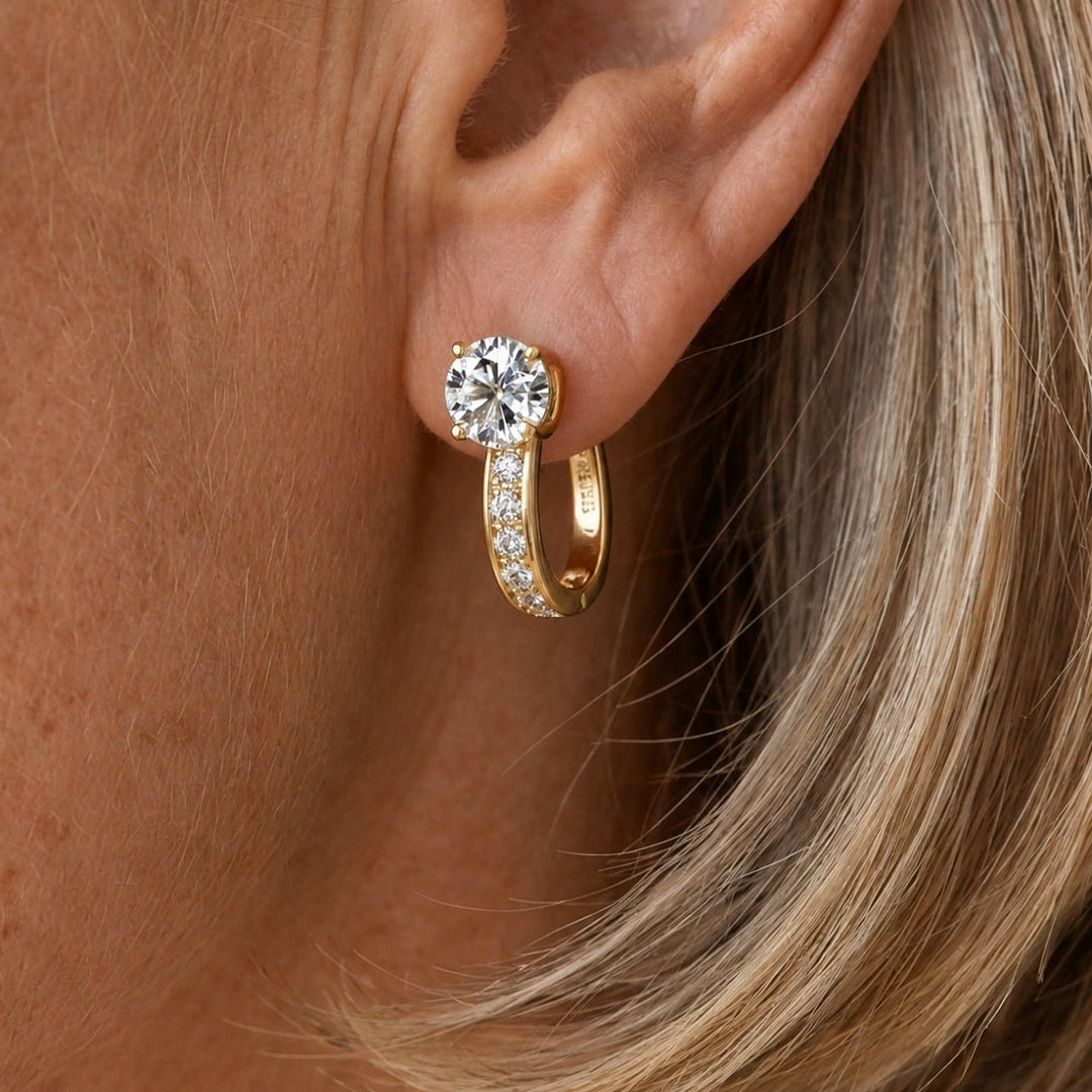 Golden Empress Hoop Earrings