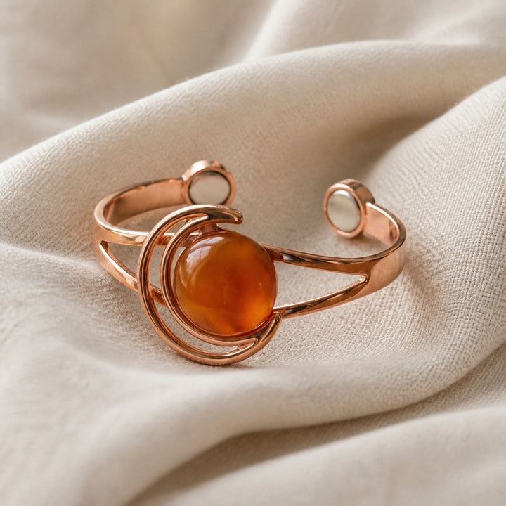 Citrine Sphere Copper Bracelet