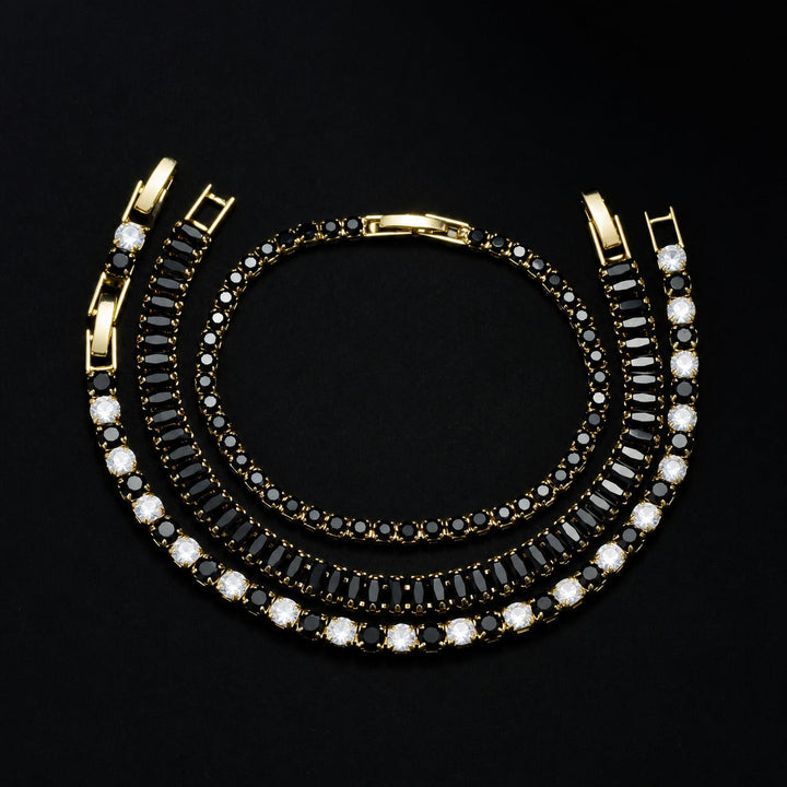 Onyx Crystal Bracelet Set