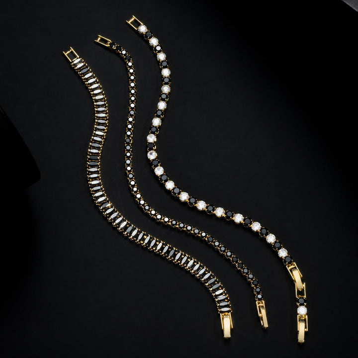 Onyx Crystal Bracelet Set
