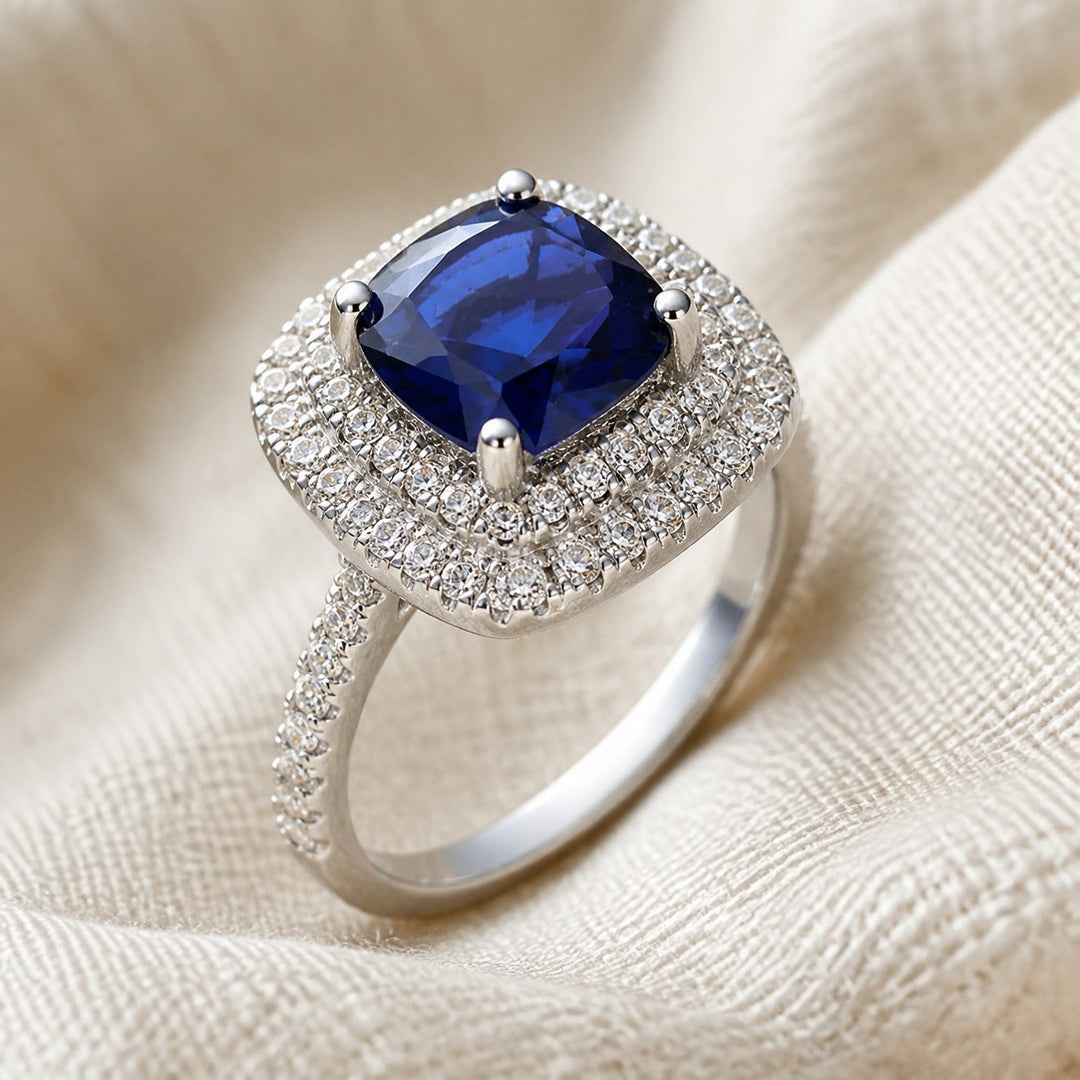 Sterling Sapphire Prestige Ring