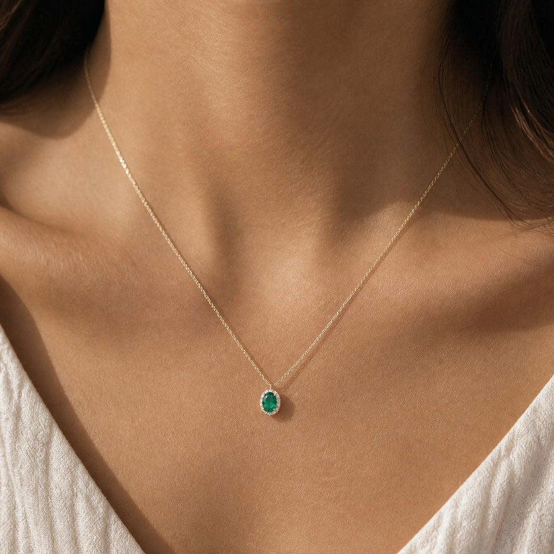 Emerald Essence Pendant Necklace