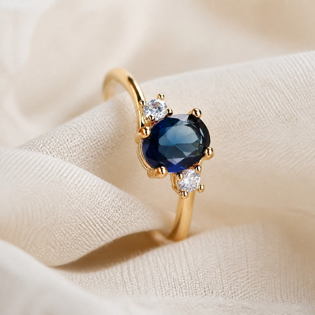 Sapphire Signature Golden Ring