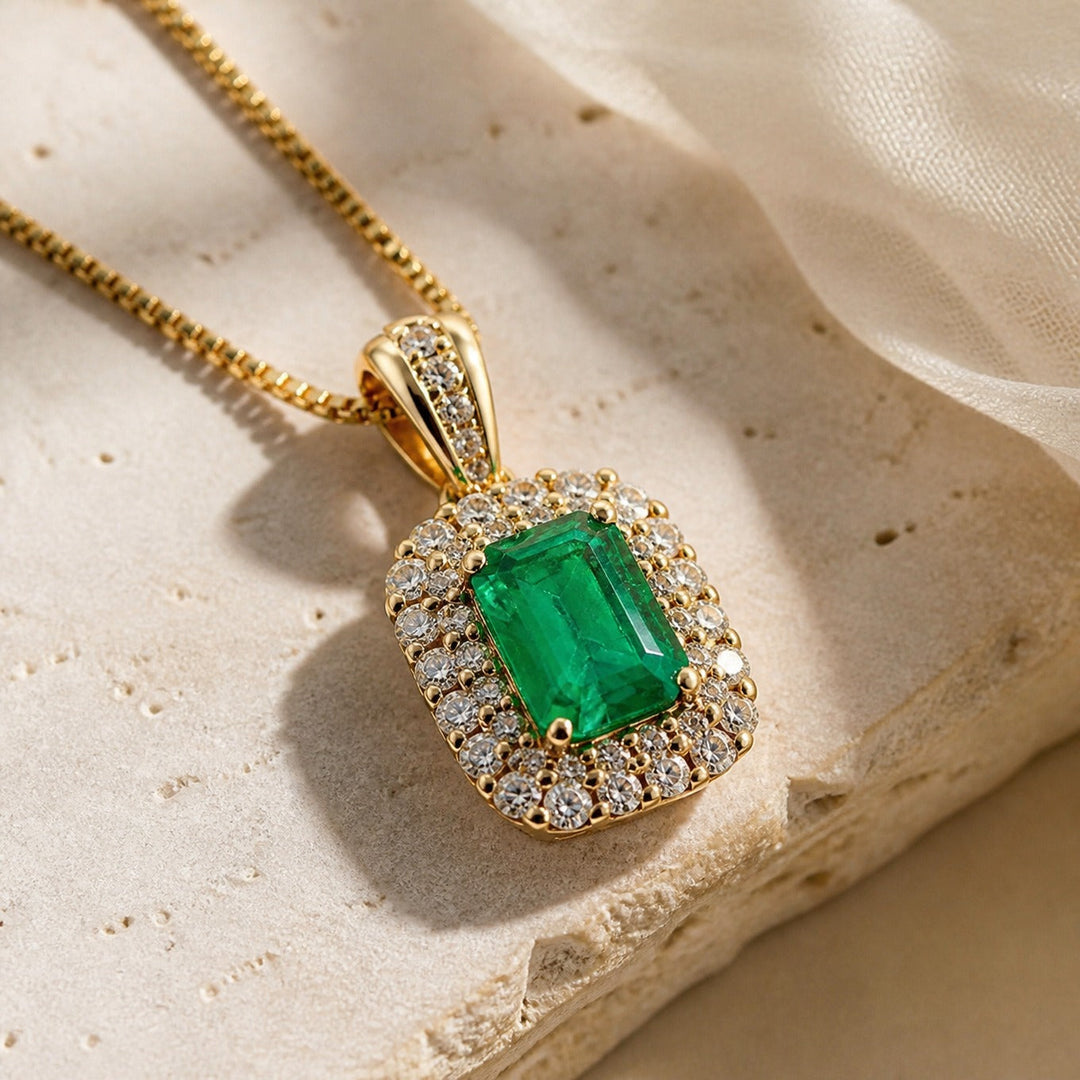 Emerald Golden Bohemia Necklace